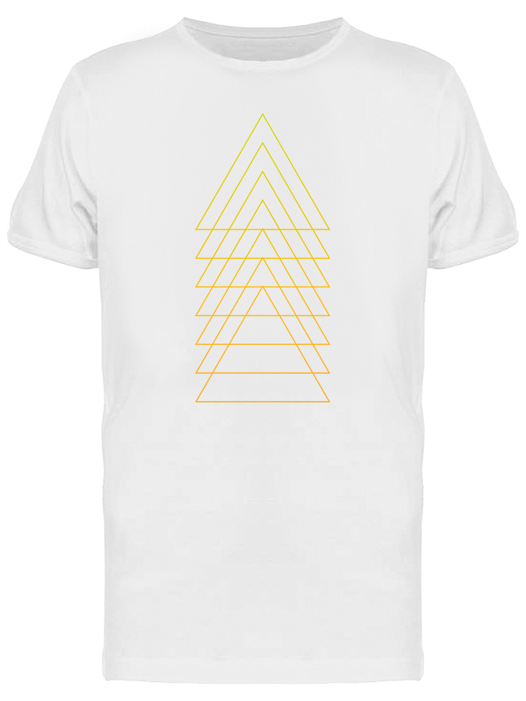 Foto 2 pulgar | Playera Smartprintsink color Blanco con Diseño Arte Abstracto Triángulos para Hombre