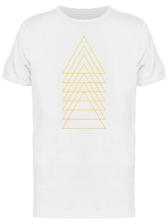 Foto 1 | Playera Smartprintsink color Blanco con Diseño Arte Abstracto Triángulos para Hombre