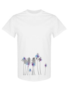 Foto 1 | Playera Smartprintsink color Blanco con Diseño de Palmeras para Hombre
