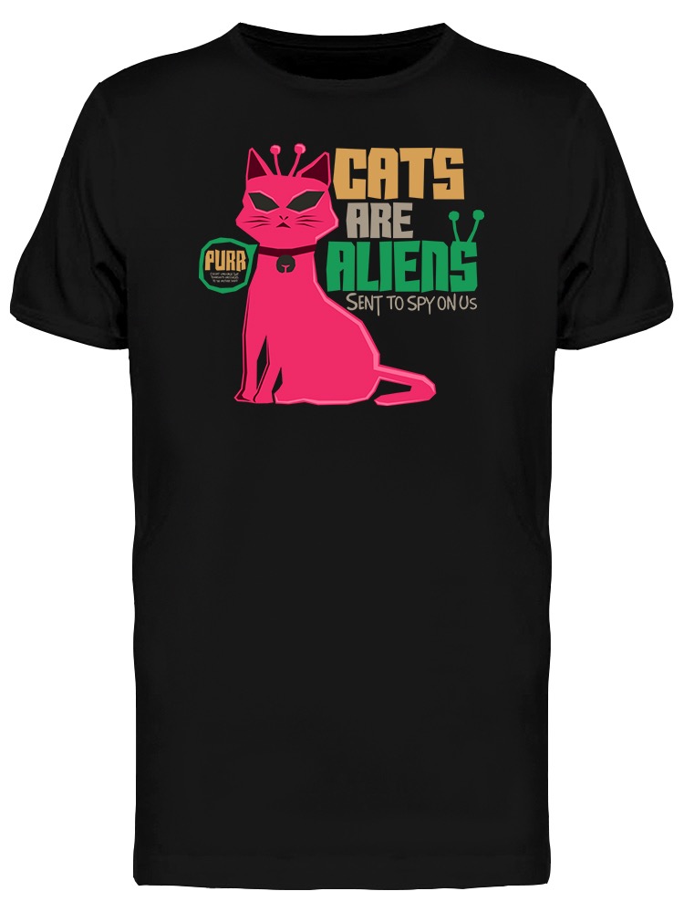 Foto 1 | Playera Manga Corta Smartprintsink Diseño Los Gatos Son Aliens para Hombre
