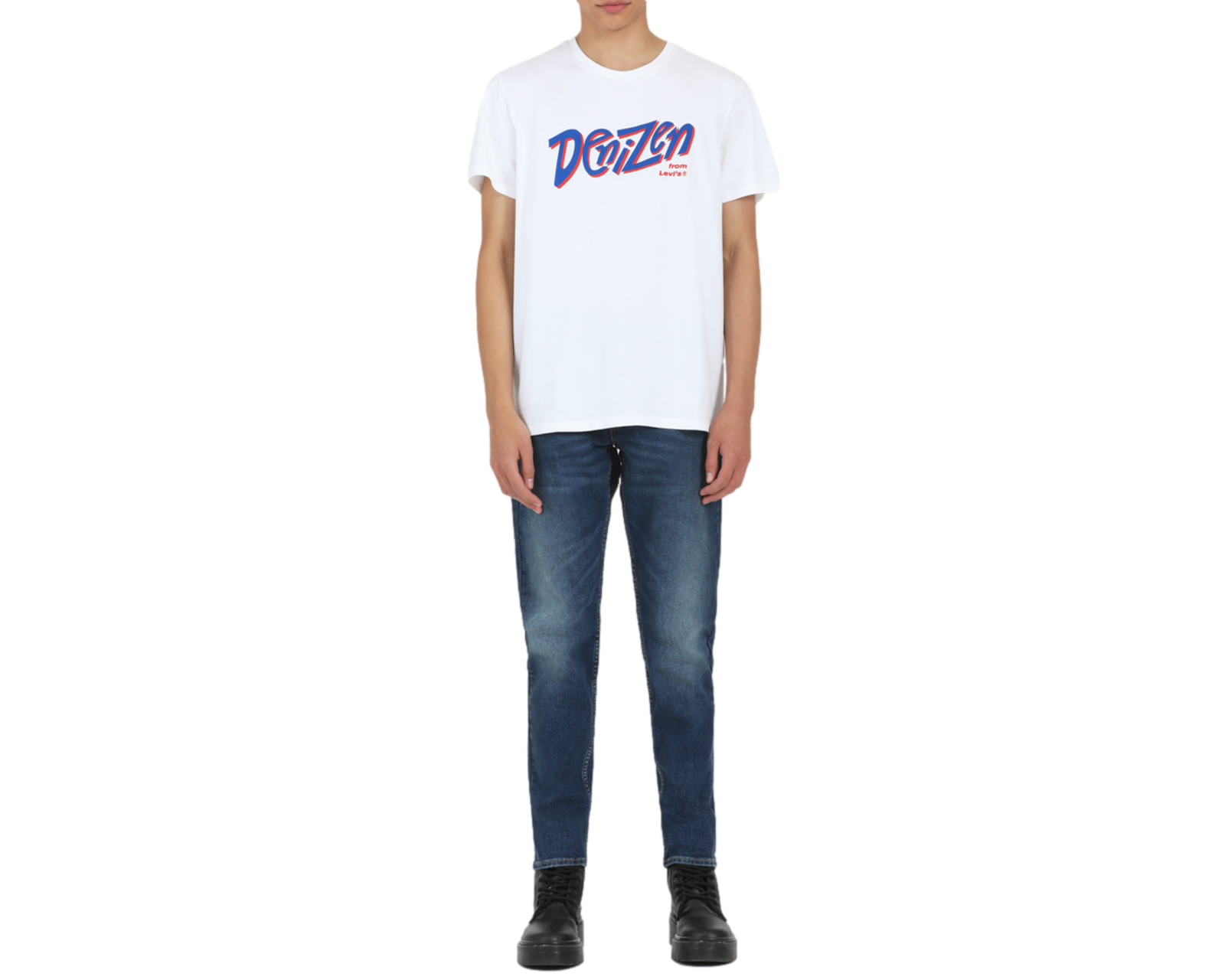 Foto 4 | Playera Denizen Manga Corta color Blanco para Hombre