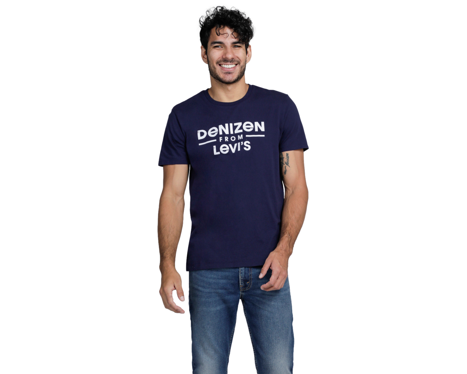 Playera Denizen Manga Corta color Azul para Hombre