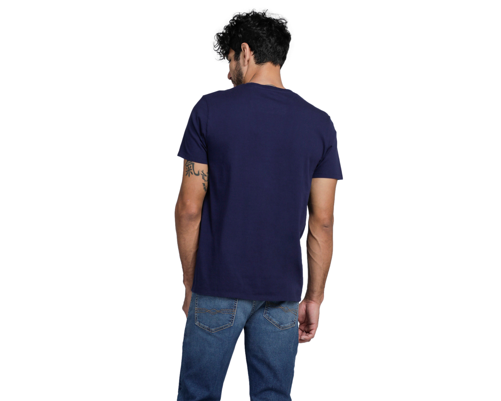 Foto 4 pulgar | Playera Denizen Manga Corta color Azul para Hombre