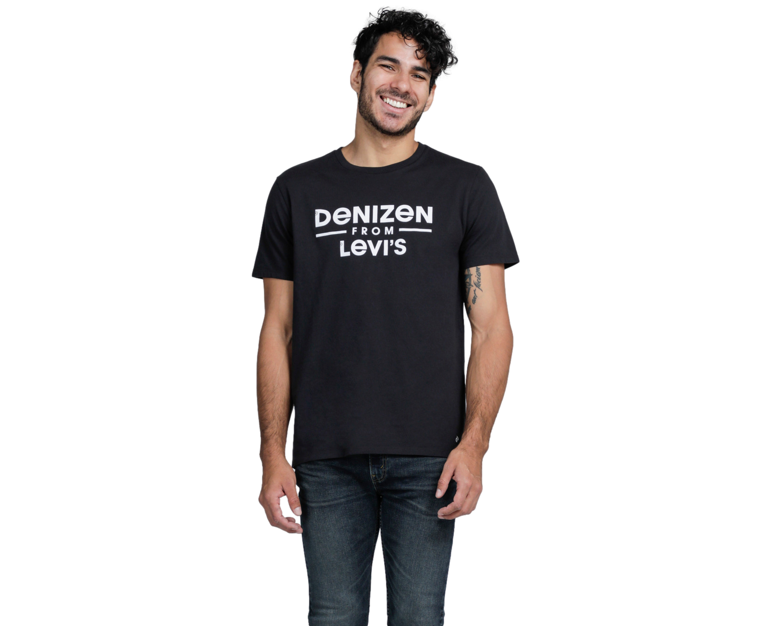Playera Denizen Manga Corta color Negro para Hombre