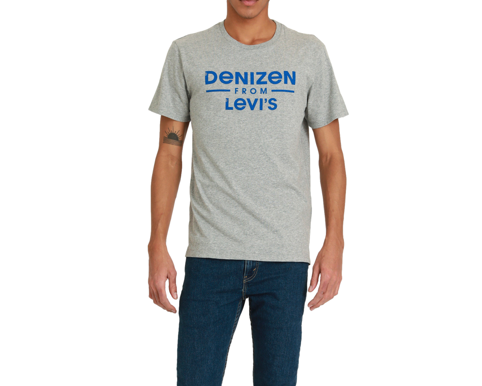 Playera Denizen Manga Corta color Gris para Hombre