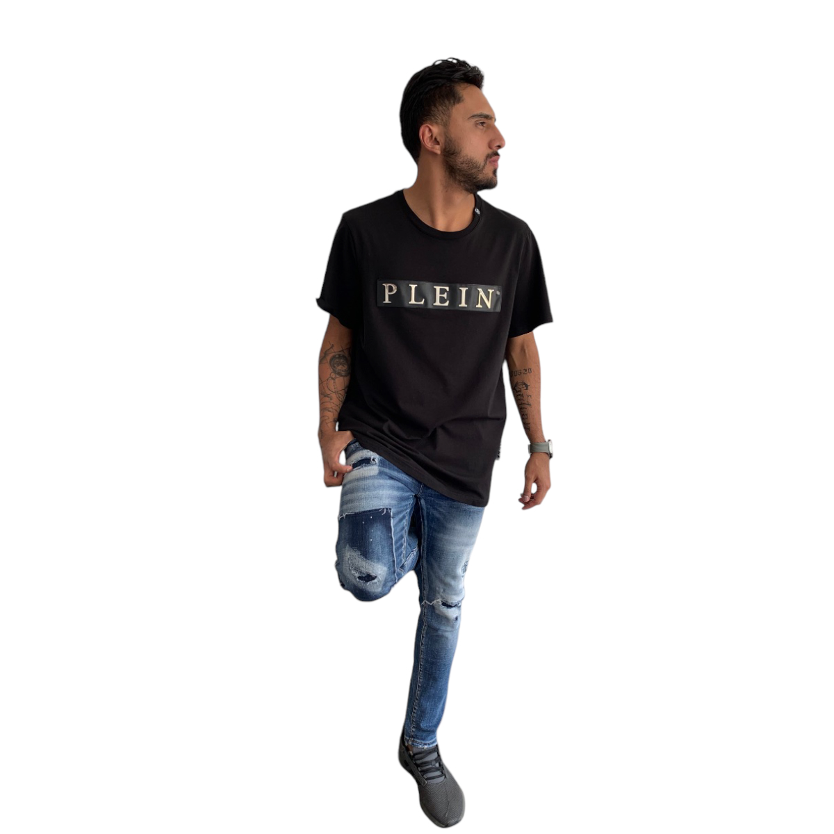 Foto 4 pulgar | Playera Philipp Plein color Negro para Hombre