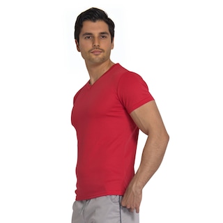 Foto 1 | Playera Deportiva CHB PS/VNECK color Rojo Manga Corta Cuello V Dry Fit