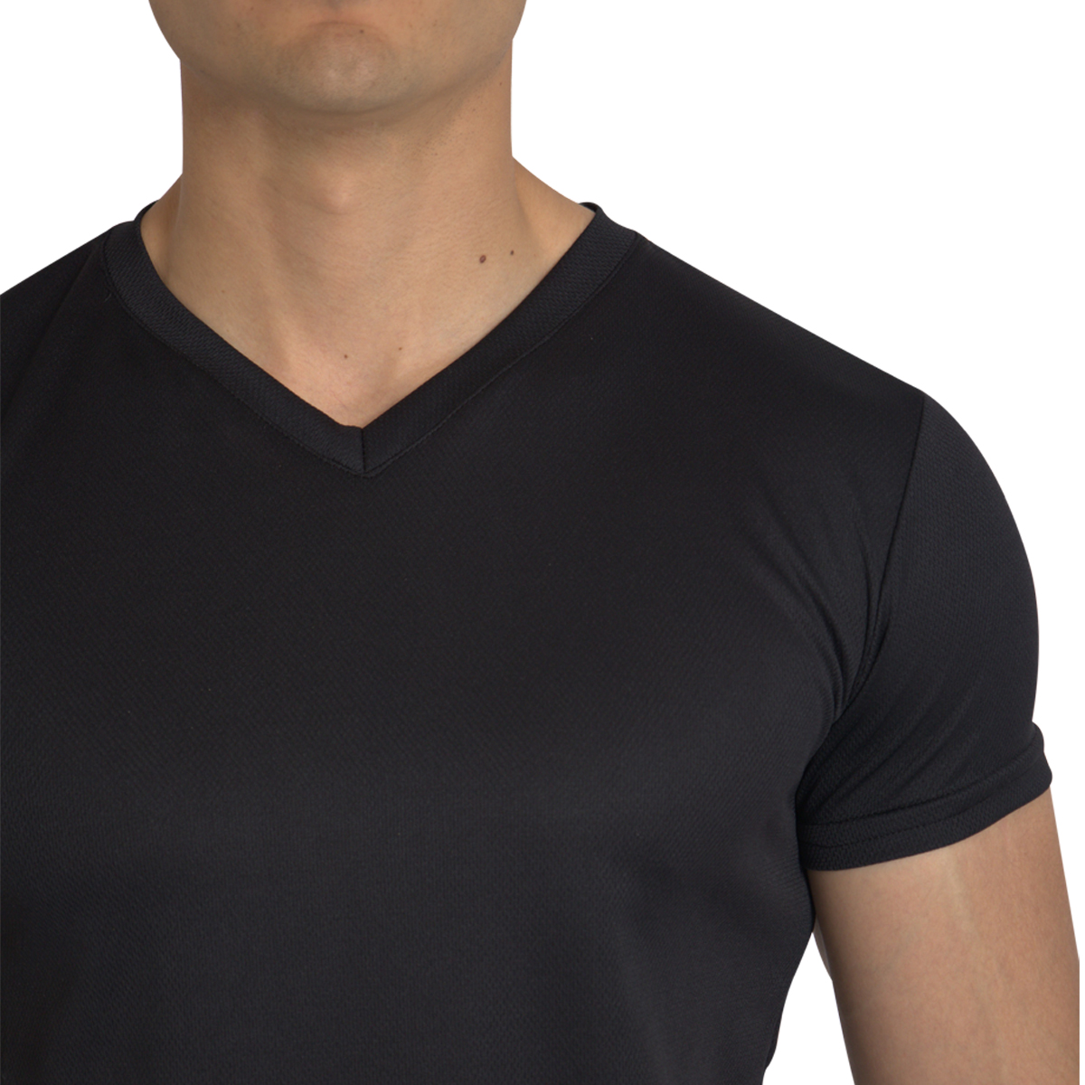 Foto 4 pulgar | Playera Deportiva Manga Corta Cuello V