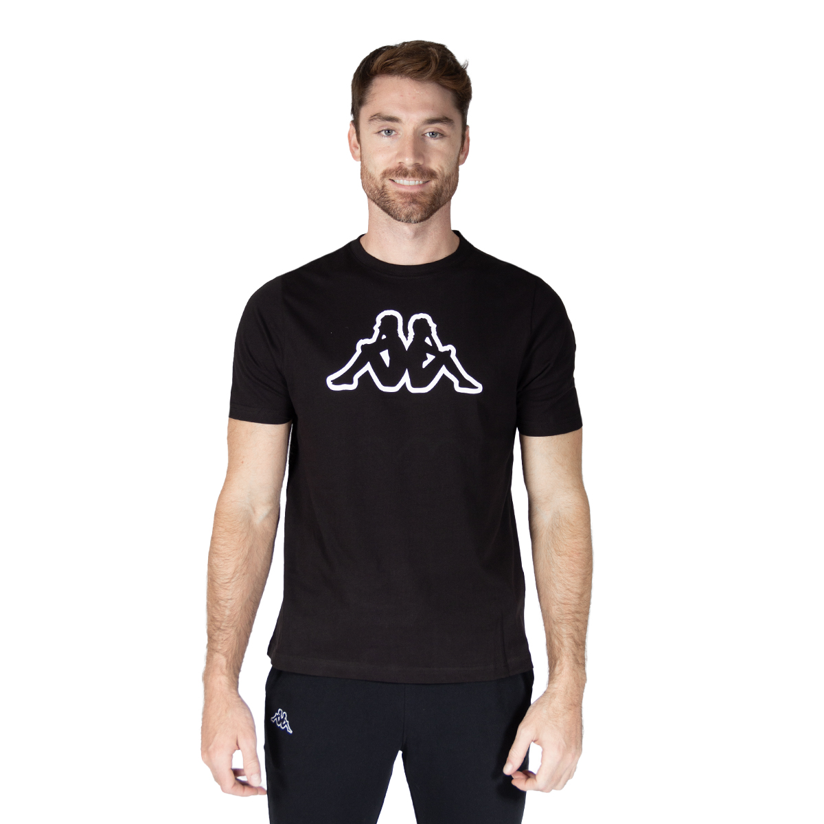 Playera Kappa Logo Korpo Cromen Negra
