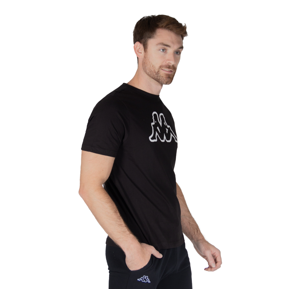 Foto 6 pulgar | Playera Kappa Logo Korpo Cromen Negra