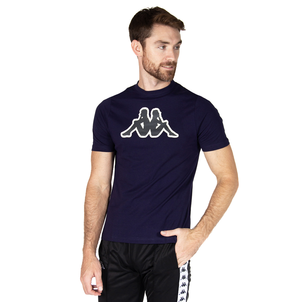 Playera Kappa Logo Zobi Azul para Hombre