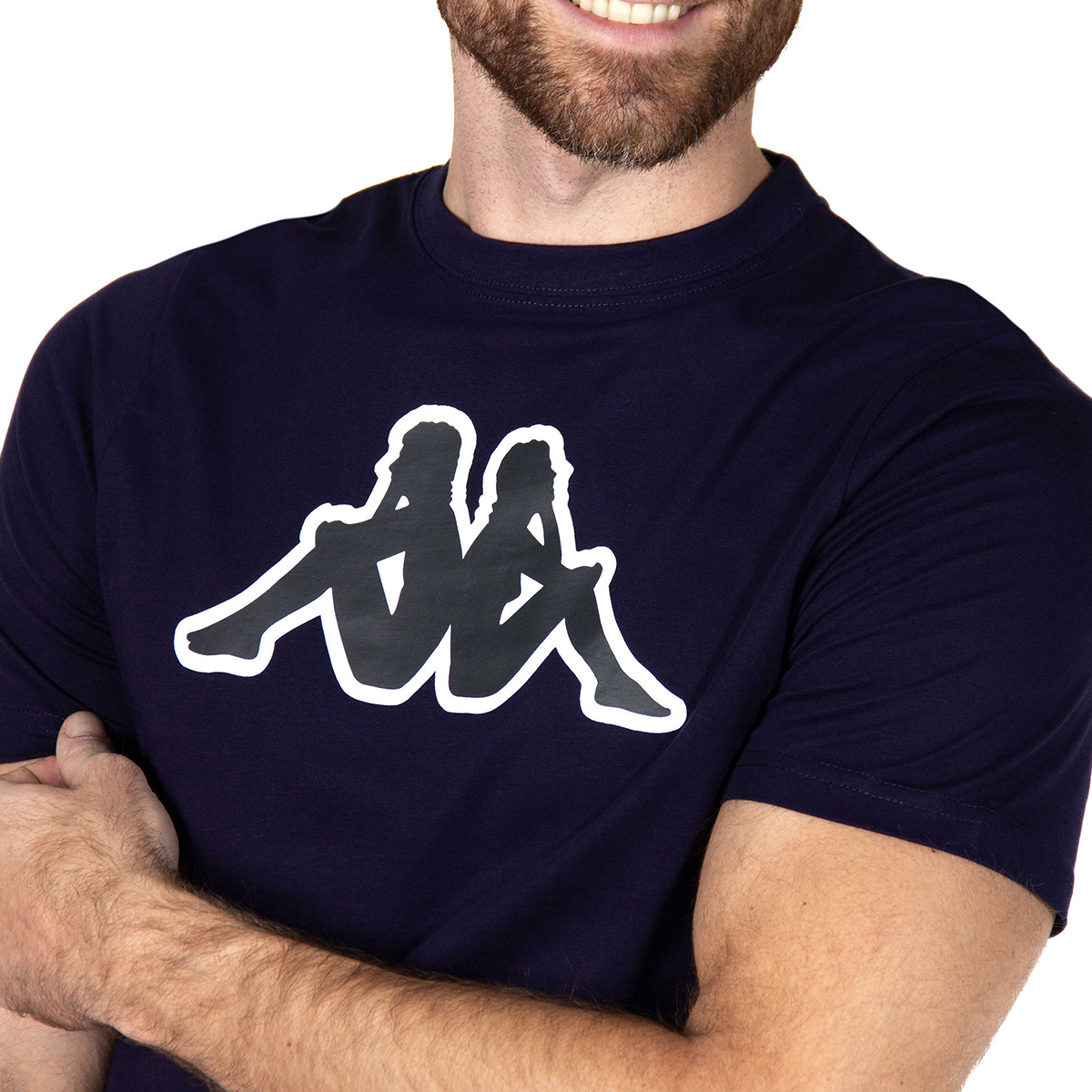 Foto 4 pulgar | Playera Kappa Logo Zobi Azul para Hombre