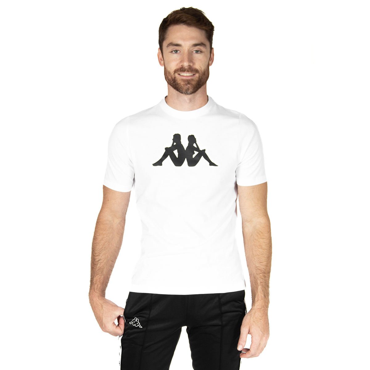 Playera Kappa Blancs Logo Zobi para Hombre