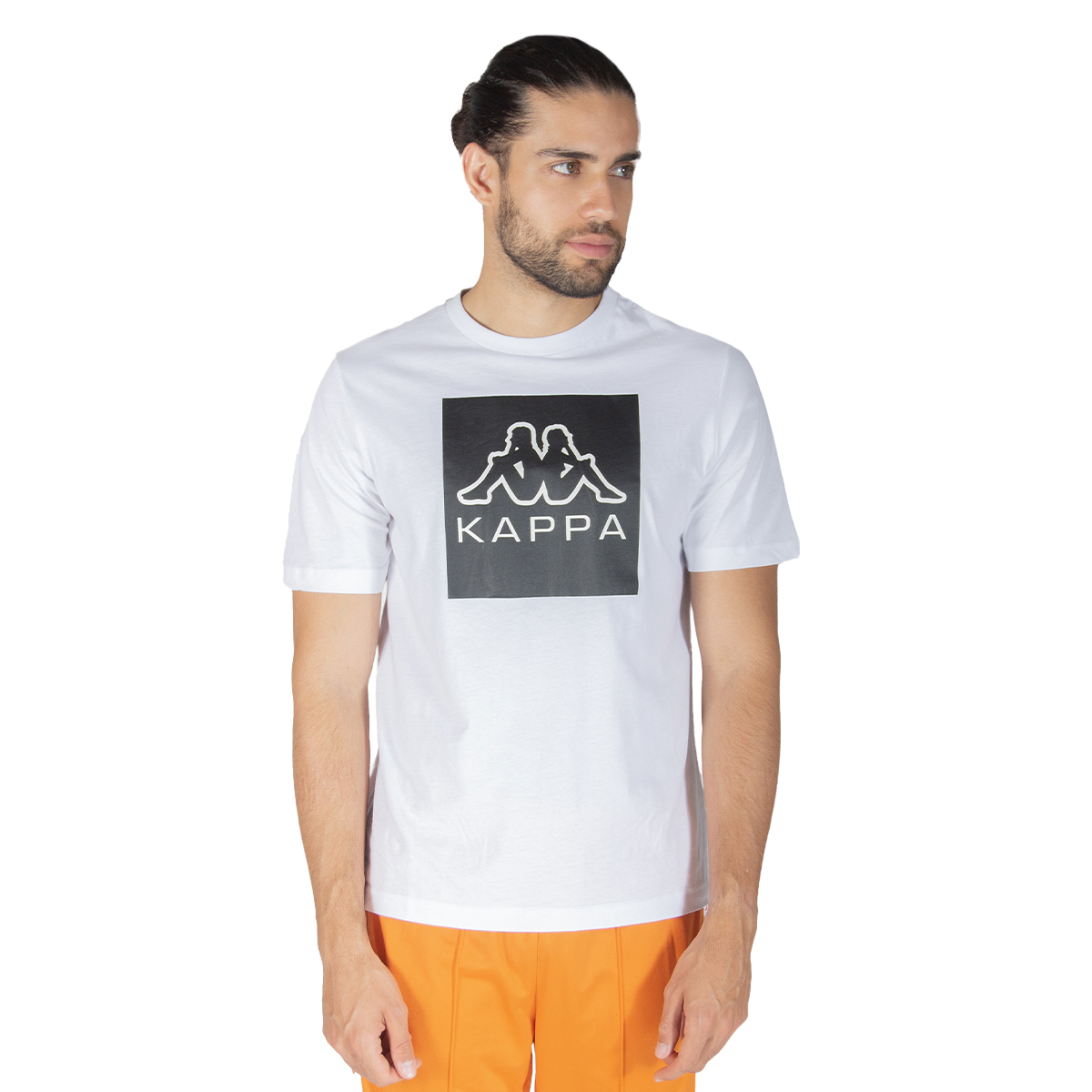 Playera Kappa Estampada Logo Ediz Blanco