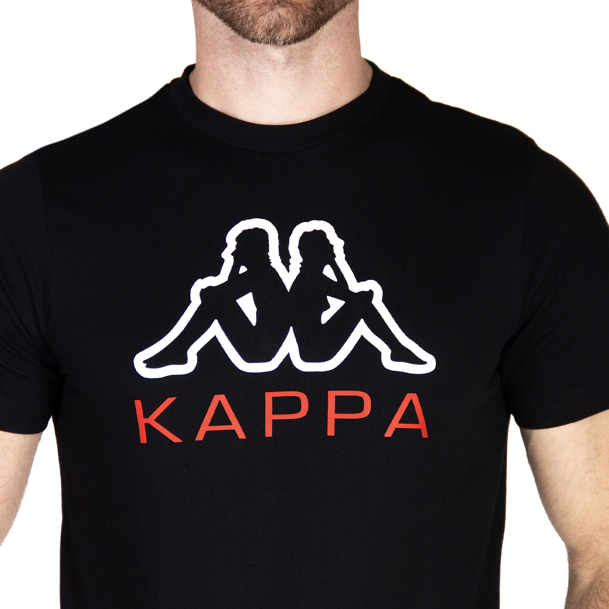 Foto 4 pulgar | Playera Kappa Manga Corta color Negro para Hombre
