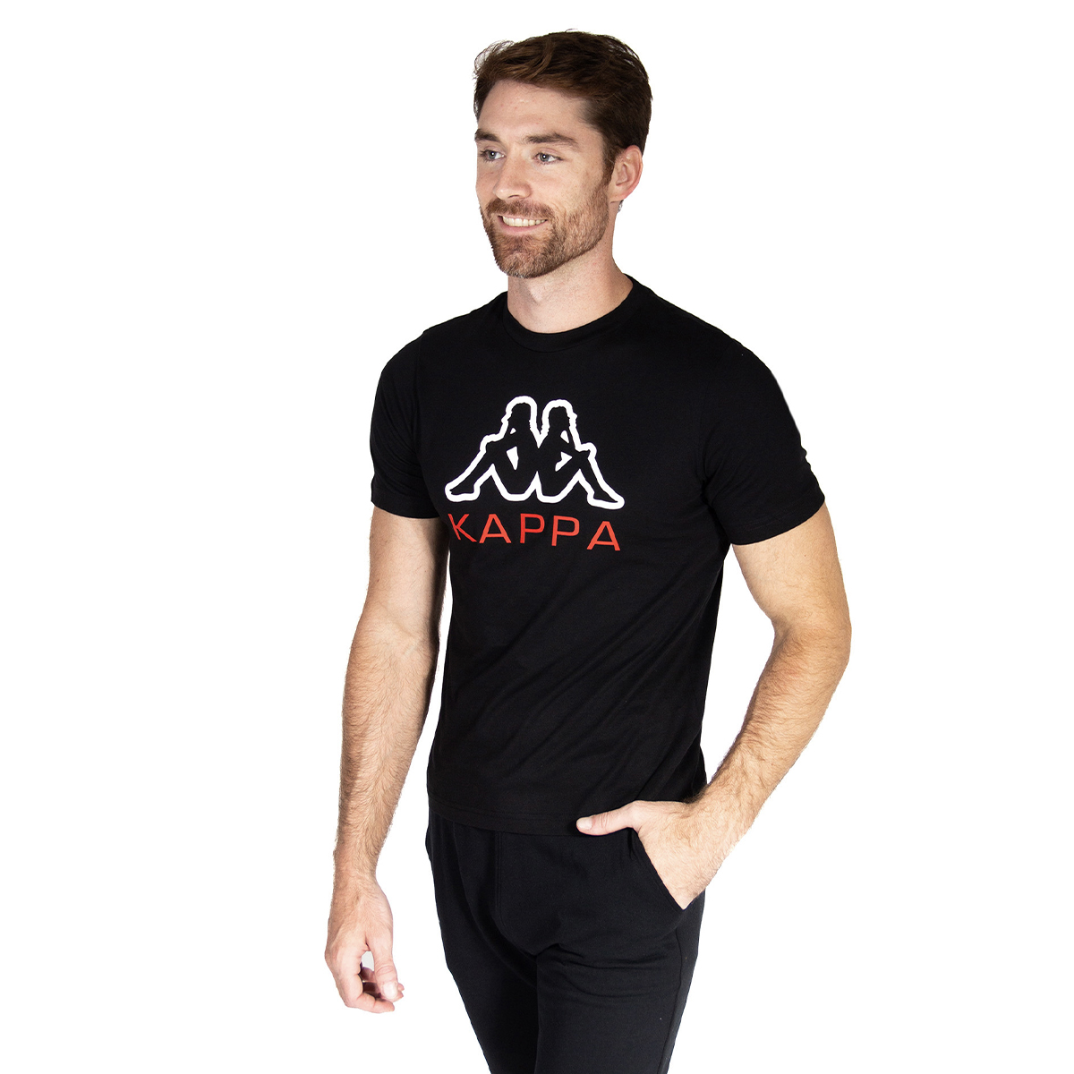 Foto 5 pulgar | Playera Kappa Manga Corta color Negro para Hombre