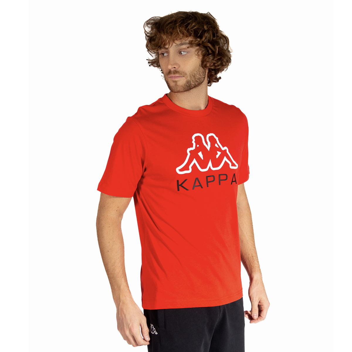 Foto 5 pulgar | Playera para Hombre Kappa Estampada color Rojo