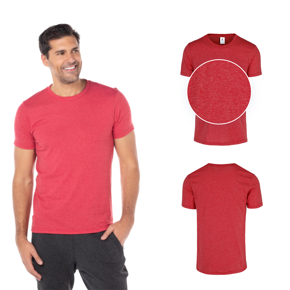 Foto 3 pulgar | Playera para Caballero Cuello Redondo Color Rojo