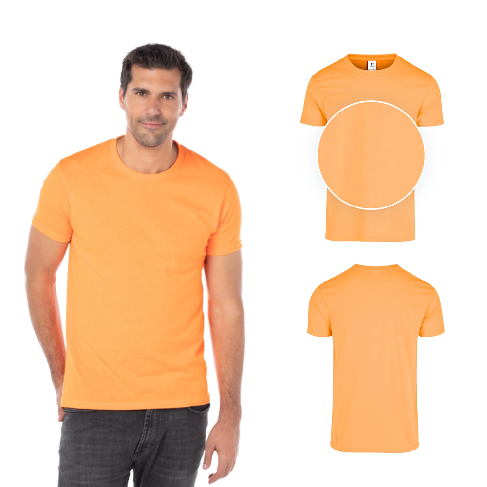 Foto 3 pulgar | Playera de Cuello Redondo Yazbek Anaranjada para Hombre