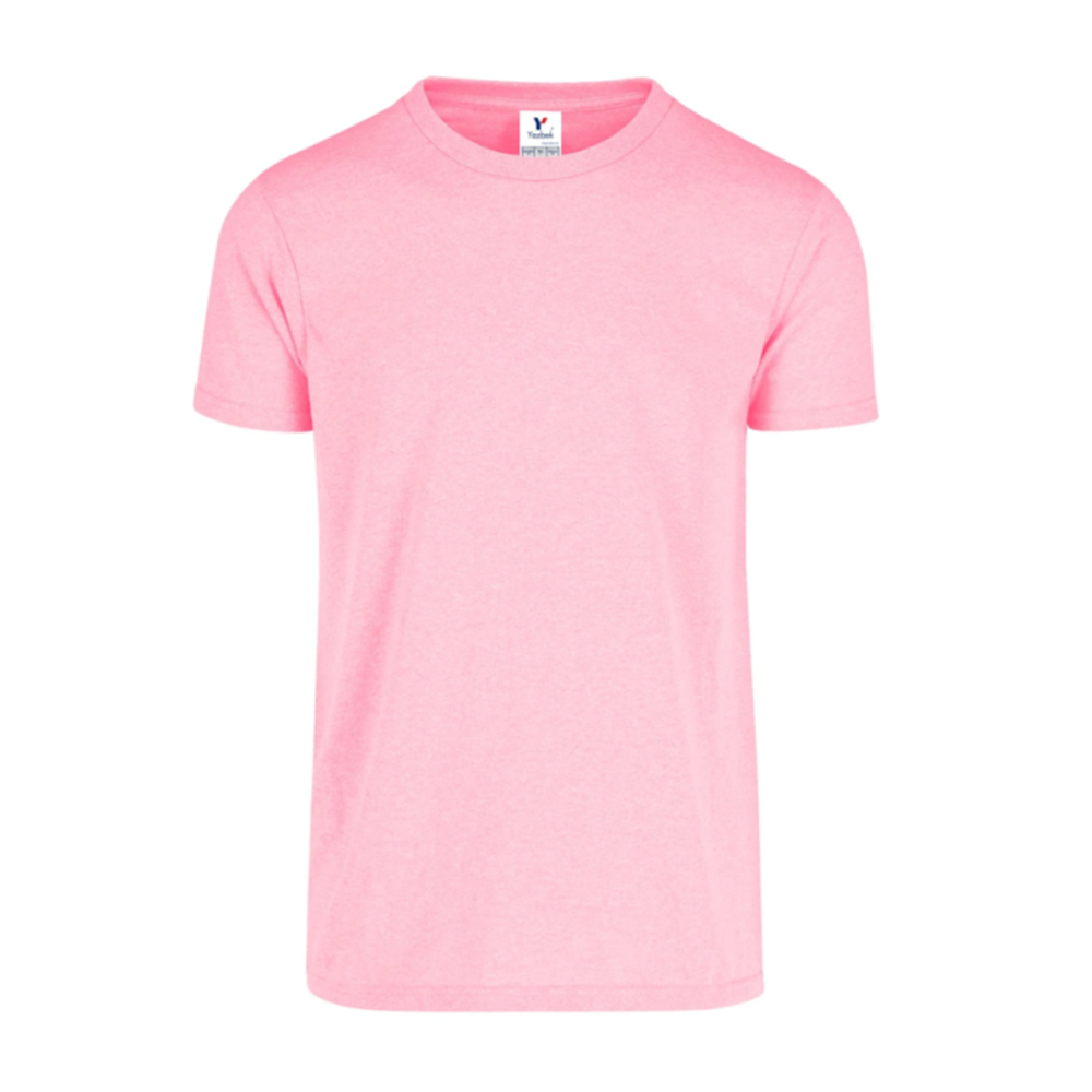 Foto 2 pulgar | Playera para Caballero De Cuello Redondo color Rosa Neón 50% Algodón Y 50% Poliéster