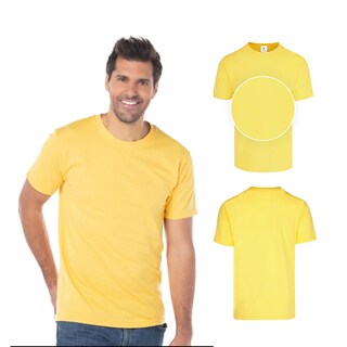 Foto 2 | Playera Yazbek C0300 Amarilla para Caballero
