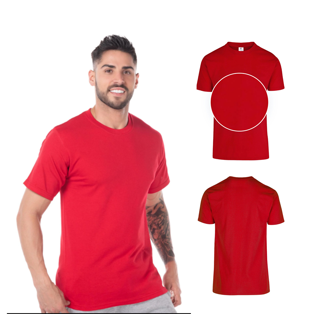 Foto 3 pulgar | Playera Peso Completo Para Caballero Color Rojo 100% Algodón