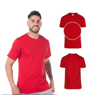 Foto 2 | Playera Peso Completo Para Caballero Color Rojo 100% Algodón