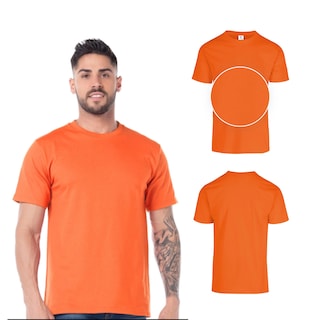 Foto 2 | Playera Peso Completo Para Caballero Color Naranja 100% Algodón