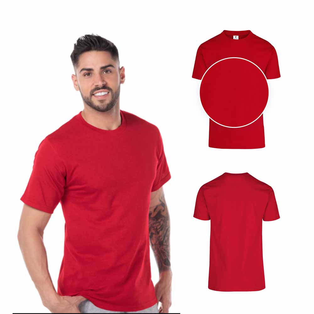 Foto 3 pulgar | Playera Para Caballero Cuello Redondo 100% Algodón Color Rojo