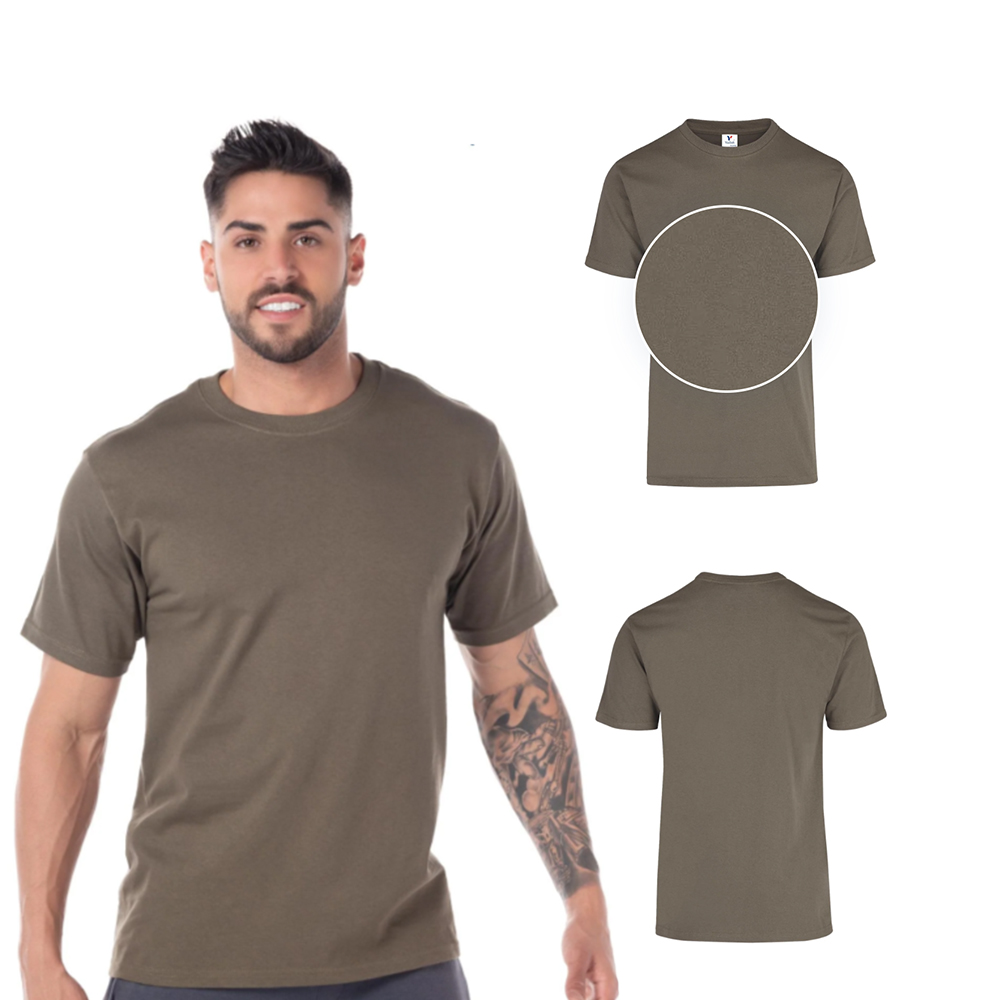 Foto 3 pulgar | Playera Peso Completo Para Caballero Color Olivo 100% Algodón