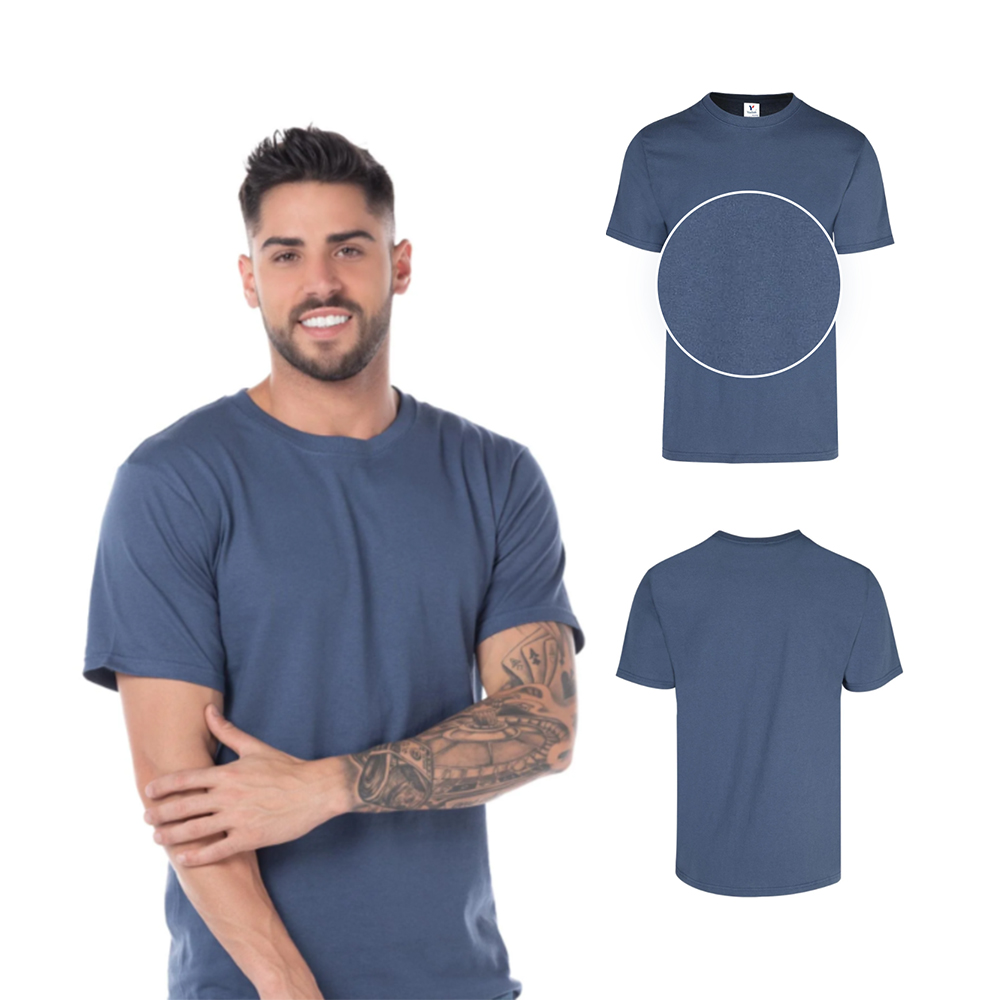 Foto 3 pulgar | Playera Yazbek C0300 Peso Completo Azul para Caballero