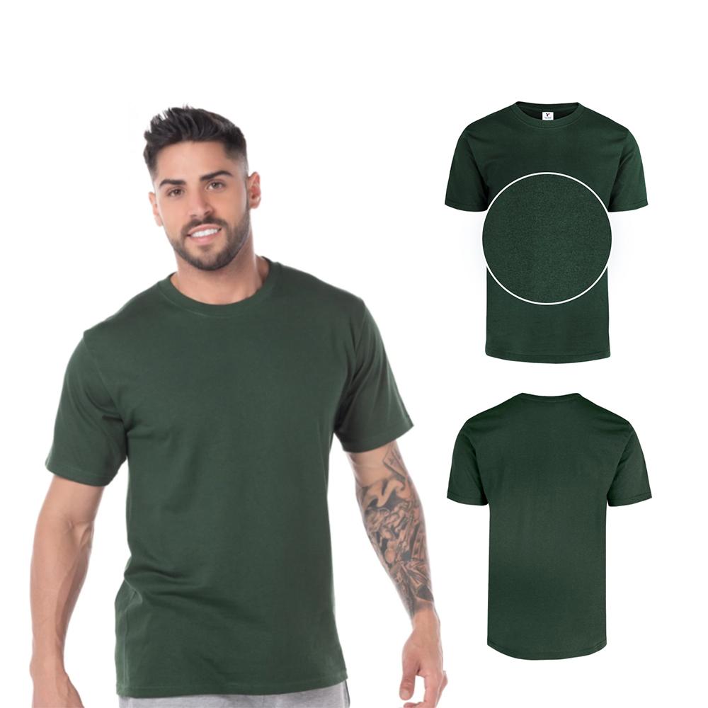 Foto 3 pulgar | Playera Peso Completo color Verde 100% Algodón para Caballero