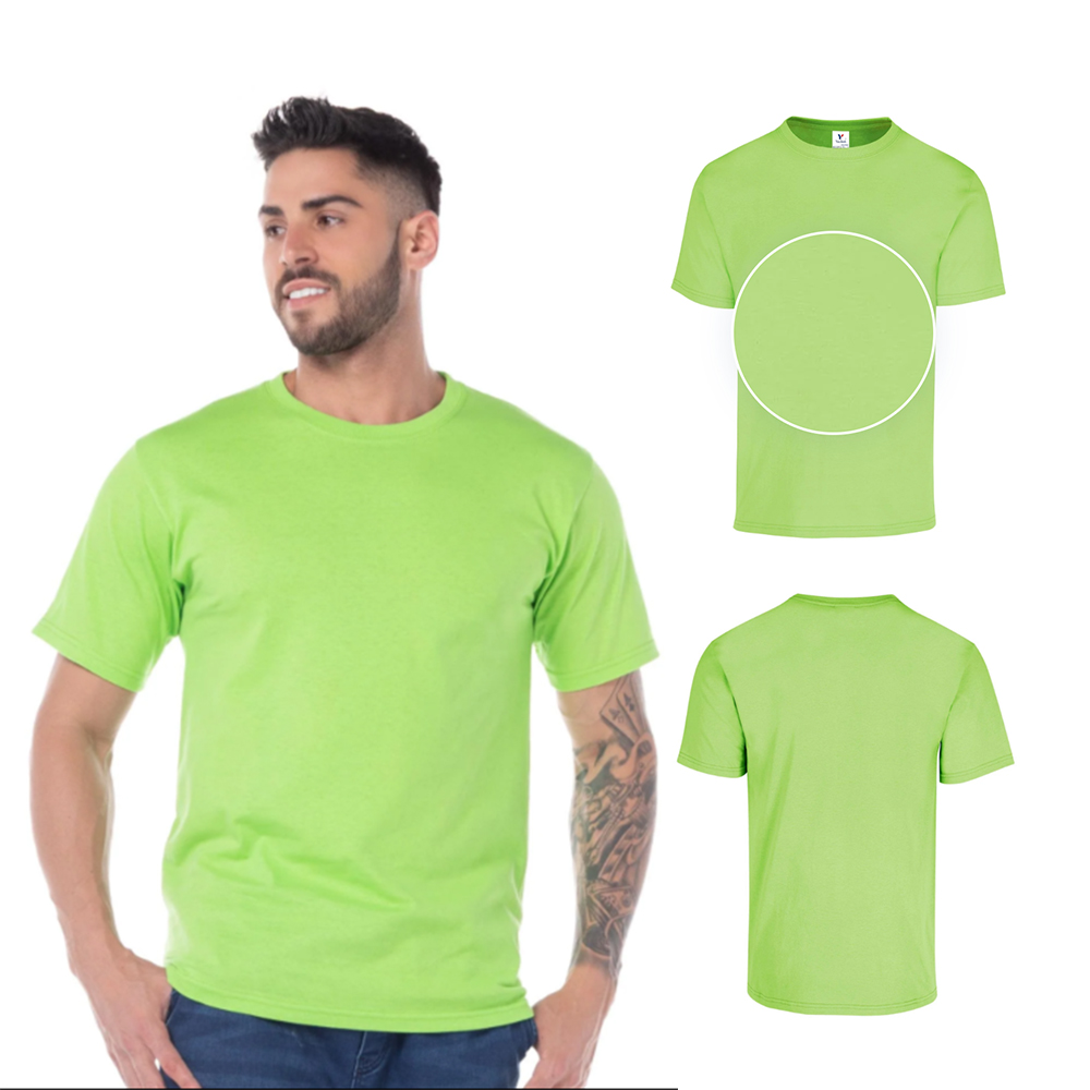 Foto 3 pulgar | Playera Peso Completo color Lima 100% Algodón  Para Caballero