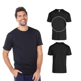 Foto 2 | Playera Peso Completo color Negro 100% Algodón para Caballero