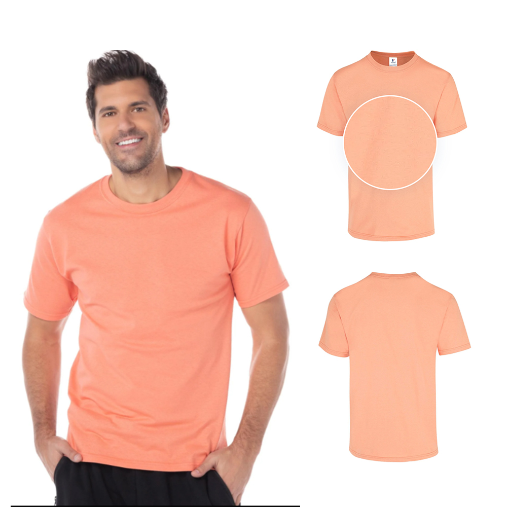 Foto 3 pulgar | Playera Peso Completo para Caballero color Coral 100% Algodón