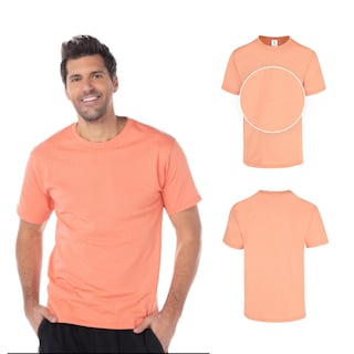 Foto 2 | Playera Peso Completo para Caballero color Coral 100% Algodón
