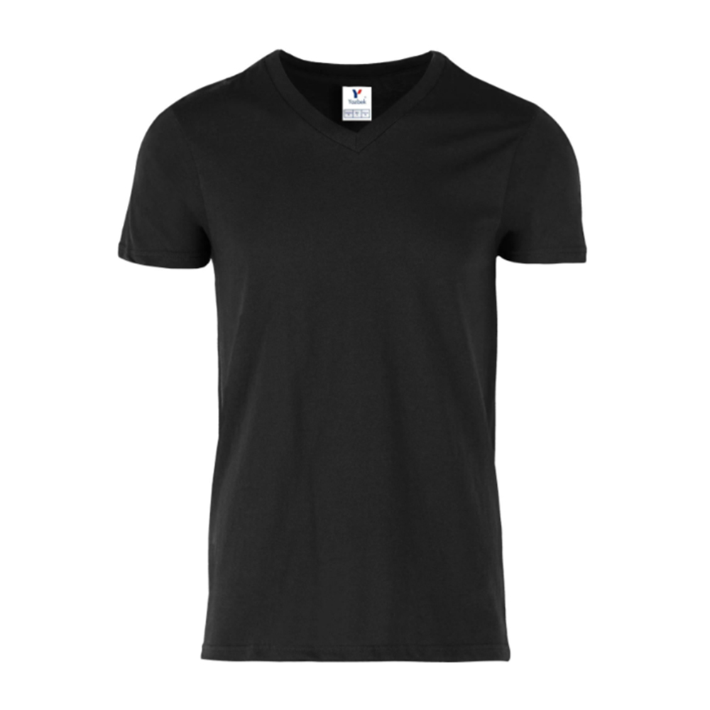 Foto 2 pulgar | Playera Cuello V Yazbek Negra para Hombre