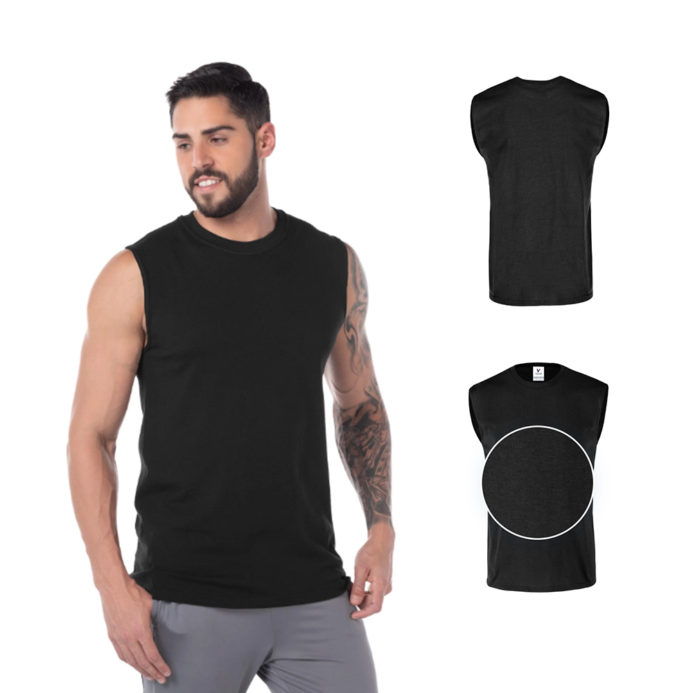 Foto 3 pulgar | Playera Yazbek Cuello Redondo Sin Mangas para Caballero color Negro 100% Algodón