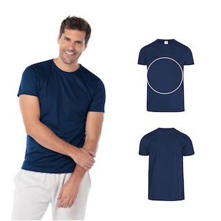 Foto 2 | Playera Cuello Redondo color Marino 100% Poliéster para Caballero