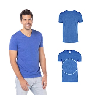 Foto 2 | Playera Cuello V Yazbek Azul 50% Algodón 50% Poliéster para Caballero