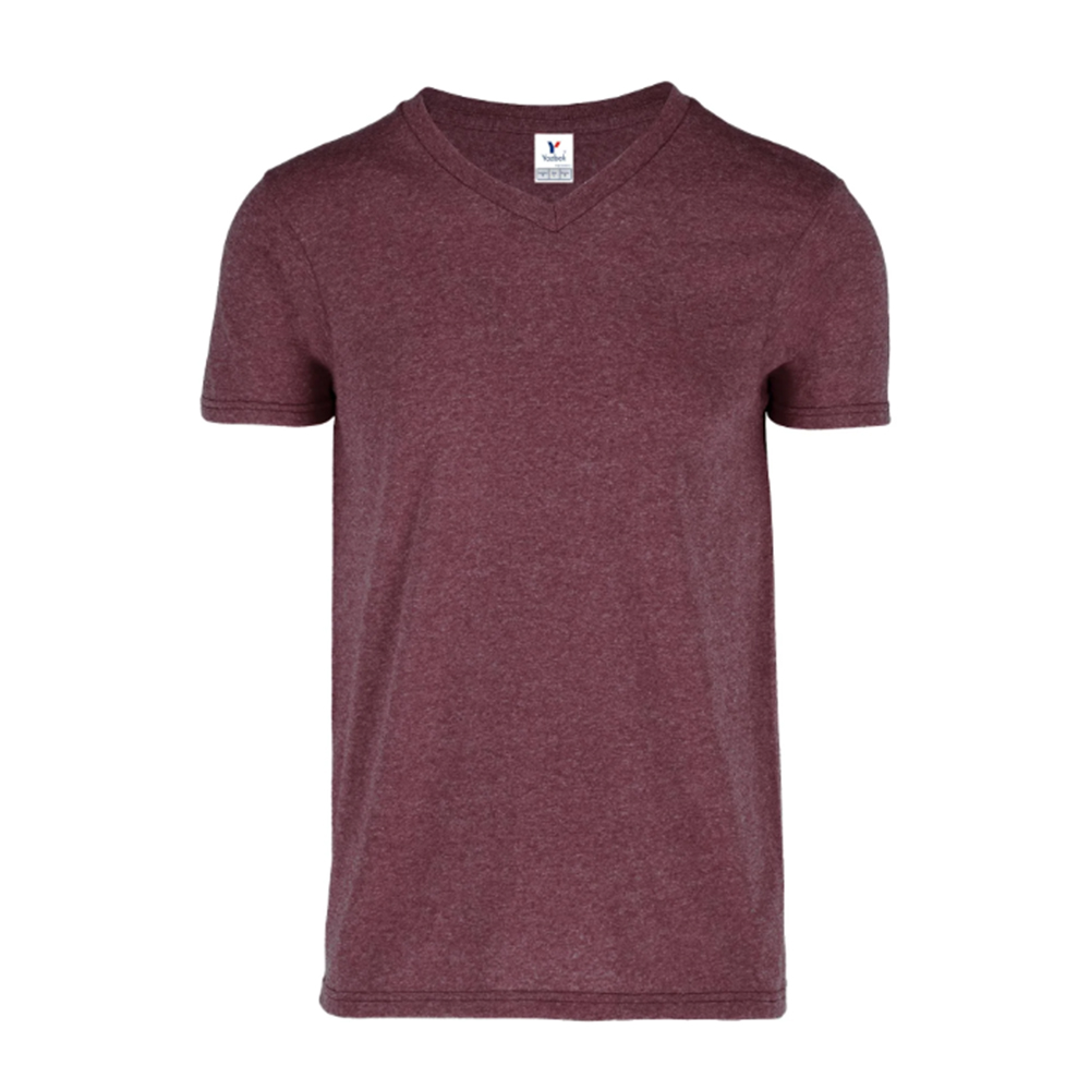 Playera Cuello V Yazbek para Caballero Marrón Jaspe