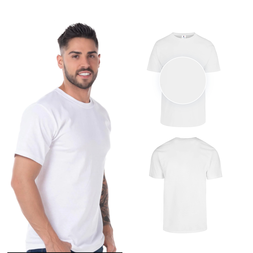 Foto 2 | Playera Peso Completo Yazbek C0300 Blanca para Caballero