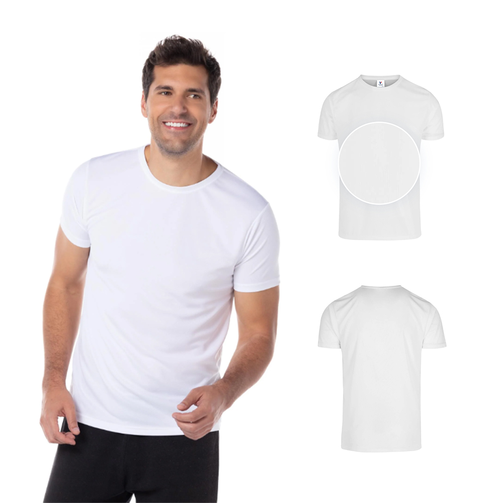 Foto 3 pulgar | Playera Yazbek C1302 Blanca Cuello Redondo para Caballero