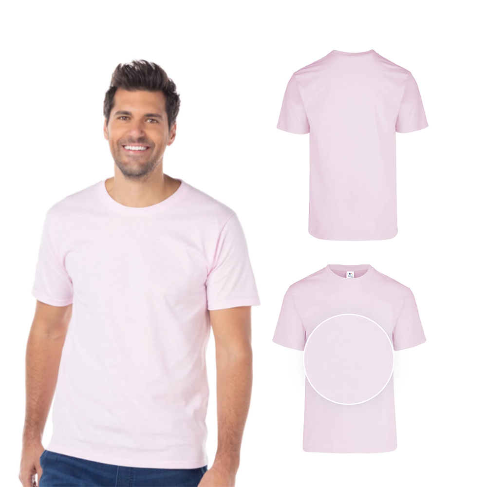Foto 3 pulgar | Playera Peso Completo color Rosa Pastel 100% Algodón para Caballero