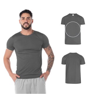 Foto 2 | Playera Yazbek C1302 Gris Cuello Redondo para Caballero