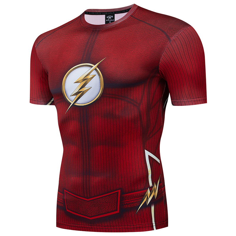 Foto 4 pulgar | Venta Internacional - Playera Deportiva de Compresión Manga Corta Flash Roja