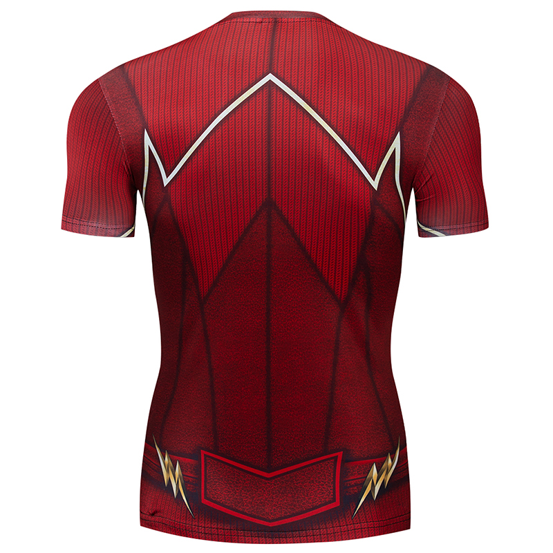 Foto 4 | Venta Internacional - Playera Deportiva de Compresión Manga Corta Flash Roja