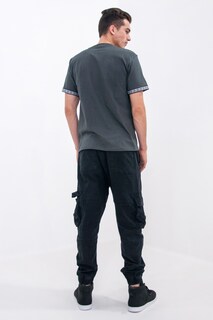 Foto 3 | Playera De Caballero A Ángelozano De Algodón Con Aplicación Sintético, Color Gris Al-w51