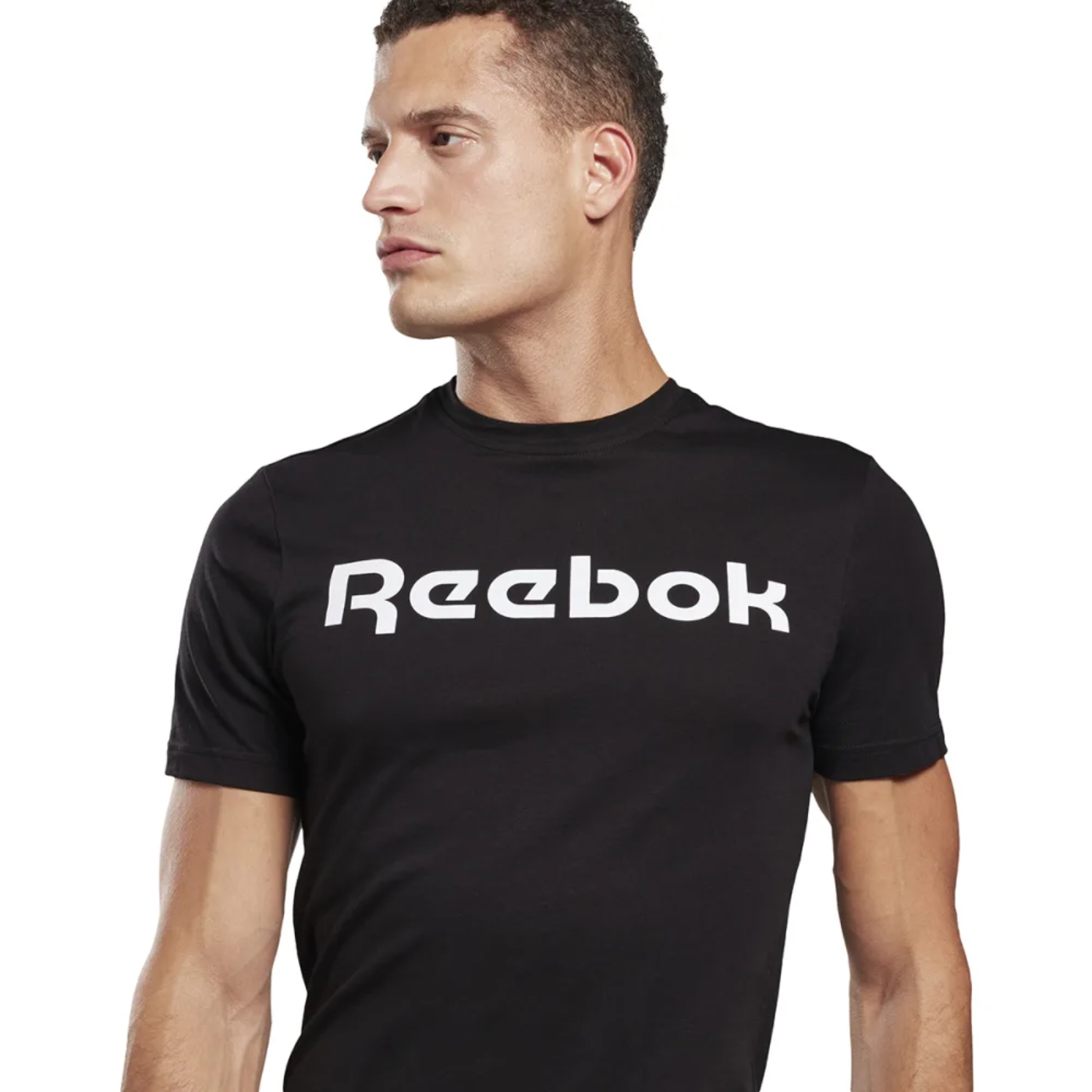 Foto 5 pulgar | Playera Reebok Linear Read T-shirt Negra Gj0136 para Hombre