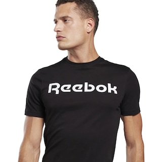 Foto 4 | Playera Reebok Linear Read T-shirt Negra Gj0136 para Hombre
